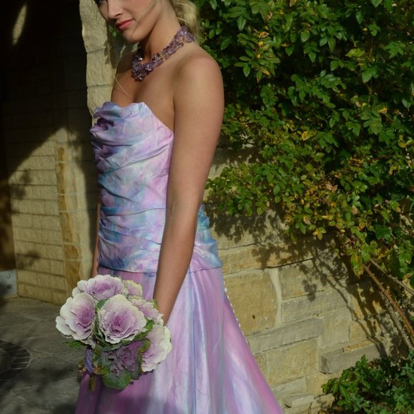 NEW Bohemian Beach Wedding Dress 6 8 10 dyed pink rose white purple blue medium - Picture 12 of 13